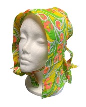 Vintage 1960s Floral Cotton Sun Bonnet Hat - $16.97