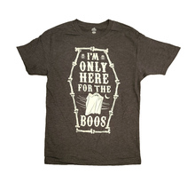 Men&#39;s Halloween I&#39;m Only Here for the Boos Ghost Gray Graphic T-Shirt  - £15.03 GBP