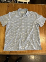 Tommy Bahama Shirt Mens XL Blue Coconut Point Casual Button Down Palms - $14.36