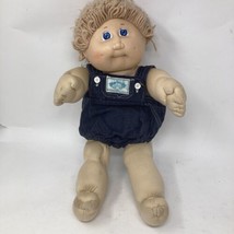 Vintage Cabbage Patch Kid Doll Boy Blond (17&quot;) Overalls - £14.57 GBP