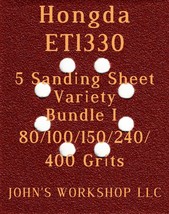 Hongda ET1330 - 80/100/150/240/400 Grit - 5 Sheet Variety Bundle I - £3.98 GBP