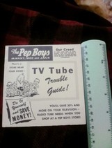 Pep Boys TV Trouble Shooting Guide Circa 1950&#39;s EUC - £9.72 GBP