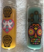 Target Wrapped Glass Candle Set Of 2 Aztec &amp; Doves Design - £18.36 GBP