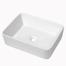 Ioroyo 19&quot; X 15&quot; Modern Sink Above Counter Small Sink Art Basin White Bathroom - £67.49 GBP
