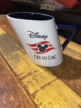 DISNEY Smoke Stack Cruise Line Mug Slanted Coffee Cup Beverage Mickey Mouse - £15.86 GBP