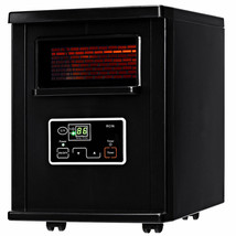 1500W Electric Portable Infrared Quartz Space Heater Remote Black New - £136.12 GBP