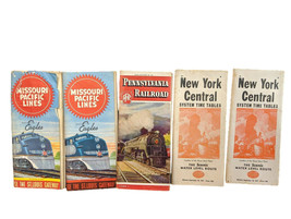 1947, 1950 Missouri Pacific Railroad New York Central PRR Time Tables - $65.34