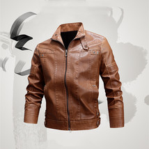 Men&#39;s Fashion Loose Lapel Leather Coat - £50.12 GBP+