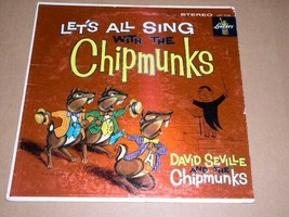 The Chipmunks Let&#39;s All Sing Record Album Vinyl LP Liberty Label - £39.30 GBP