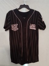 Young and Reckless Y&amp;R Mens Size S Short Sleeve Baseball Jersey Black Pin Stripe - £14.19 GBP