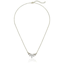 CZ by Kenneth Jay Lane Gold Plated Baguette Cluster Necklace DAZZLING NWT - £41.67 GBP