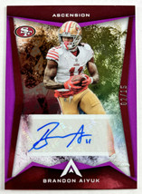 2022 Chronicles Brandon Aiyuk Ascension Autographs Purple #ASC-BRA #2/15 SF 49er - $39.59