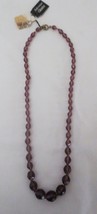 VTG  CZECH Retro  Graduated Purple crystal glass Hand Faceted NECKLACE - £90.30 GBP