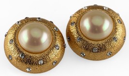 Cristiano Dior Placcati Oro Perle Finte Costume Orecchio Clip - $7,192.93 MXN