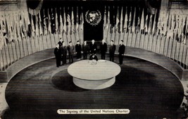 Official United Nations RPPC-SIGNING Of The United Nations Charter BK65 - £3.56 GBP