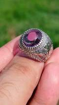 Natural Amethyst Men&#39;s Ring , Silver Handmade Ring , Turkish ring, silver ring. - $444.00