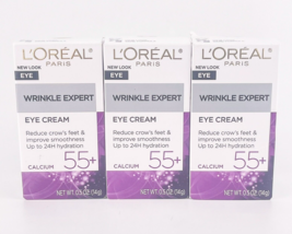 Loreal Paris Anti Wrinkle Expert Aging 55+ Calcium Eye Cream 0.5 Oz Lot OF 3 - £34.76 GBP