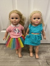 2  2013 &quot;MY LIFE&quot; 18&quot; BLONDE w/ NICE OUTFITS (Unicorn &amp; Rainbow) - $26.32