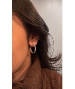 14K White Gold Round Lab Grown Diamond Inside Out Hoop Earrings 2.00ctw - $9,899.97