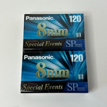 2 Panasonic 8mm Camcorder Video Cassette Tape 120 Special Events SP NEW ... - £9.87 GBP