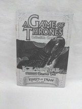 A Game Of Thrones Collectible Card Game Ice And Fire Premium Starter Set Rules  - $8.01