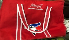 Red Budweiser Toronto Blue Jays Baseball Cooler Bag 24 Can Insulated - $19.66