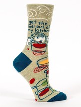 Blue Q Socks - Womens Crew - Get The Hell Out Of My Kitchen - Size 5-10 - $13.09