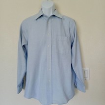 Arrow Men&#39;s Oxford Shirt Sz 15 1/2 Wrinkle Free Long Sleeve Button Down ... - $11.65