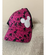 Disney Mickey Mouse Pink Baseball Hat Cap Adjustable Rhinestones Youth Cap - $17.78 CAD