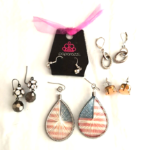 Women's Jewelry Fashion Earrings Total of 5 Pair 1 New 4 Preloved Pierced Ears - £9.99 GBP