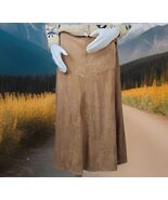 The Territory Ahead Leather Skirt Womens 12 Tan Western Bohemian Annie Hall - €67,62 EUR