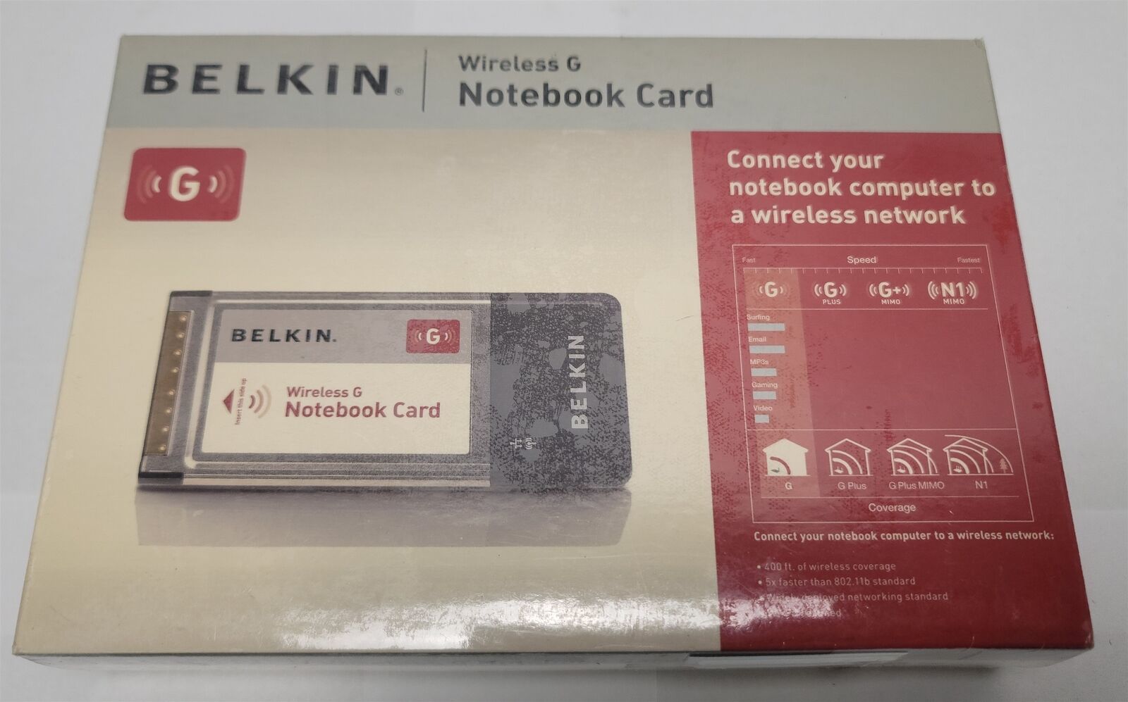 Belkin F5D7010 Wireless G Notebook Card - New &amp; Sealed - $9.77