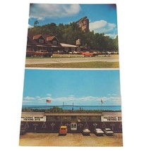 Castle Rock St Ignace Michigan Postcard Vintage Souvenir Barn Shop  - £2.00 GBP