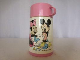 Disney Aladdin Mickey &amp; Minnie Mouse Thermos Only Art Valentine Pink Lea... - $16.19 CAD
