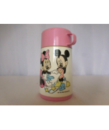 Disney Aladdin Mickey &amp; Minnie Mouse Thermos Only Art Valentine Pink Lea... - $225.71 MXN