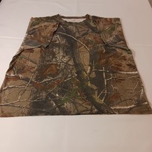 Men's Brown Green Forest Hunting Camping Stretch Camo T-Shirt Chest Size 52" image 6