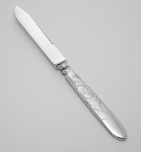 ANTIQUE BUTTER FRUIT KNIFE 1847 ROGERS BROS EMBOSSED FLORAL SILVERPLATE 6” - $13.86 CAD