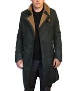 Blade Runner 2049 Ryan Gosling (Officer K) Black Trench Waxed Cotton Coat - $99.99