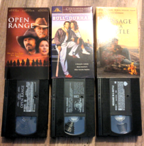 VHS KEVIN COSTNER LOT 3- BULL DURHAM, OPEN RANGE, MESSAGE IN A BOTTLE - £3.49 GBP