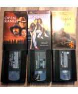 VHS KEVIN COSTNER LOT 3- BULL DURHAM, OPEN RANGE, MESSAGE IN A BOTTLE - £3.50 GBP