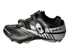 Venzo MX Men 12 Cycling Shoes Black Silver Bicycling Shoe - £31.09 GBP