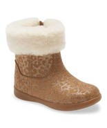 UGG Jorie II Baby Girls Booties Glitter Leopard Brown Genuine Shearling ... - $34.65