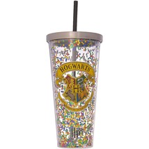 Spoontiques Hogwarts Glitter Cup w/Straw - £20.43 GBP