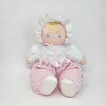 12&quot; Vintage Eden Baby Girl Doll Pink Outfit Rattle Stuffed Animal Plush Toy Flaw - £59.98 GBP