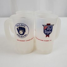 Vintage 80&#39;s Beloit Brewers Plastic Mugs Set of 4 Old Style Beer MiLB Mi... - £15.74 GBP