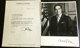 1976 Senator Bob Dole Signed Letter Signed Black White 8x10 Photo Kansas... - $19.99