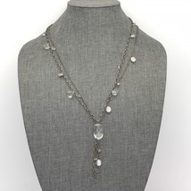 Retired Silpada Sterling 2-Strand Chain Rock Crystal Pearl Tassel Neckla... - £35.93 GBP