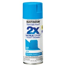 Rust-Oleum Painter&#39;s Touch Ultra Cover 2X Spray Paint 12oz-Satin Oasis Blue - £27.38 GBP