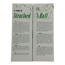 Stratford Hall Westmoreland VA Robert E Lee Birthplace Tourist Travel Br... - $7.91