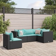  Patio Lounge Set Black, Water Blue - $13,625.95 MXN
